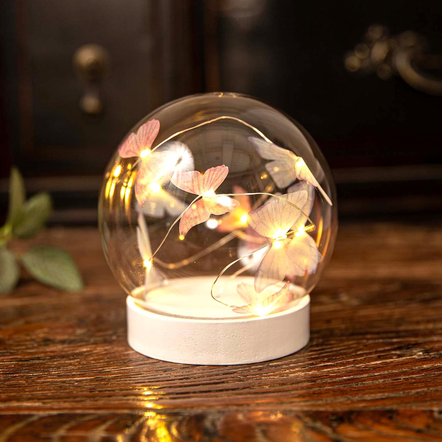 Butterfly Lamp Battery Operated, Battery Powered Butterfly Lamp for Tabletop, De...