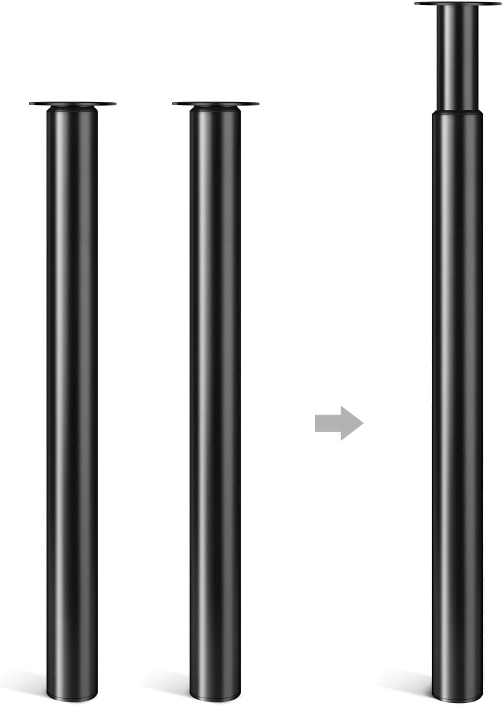 Dhouse Table Legs 2-Pack Breakfast Bar Leg 710-1100mm Adjustable DIY Metal Foldi...