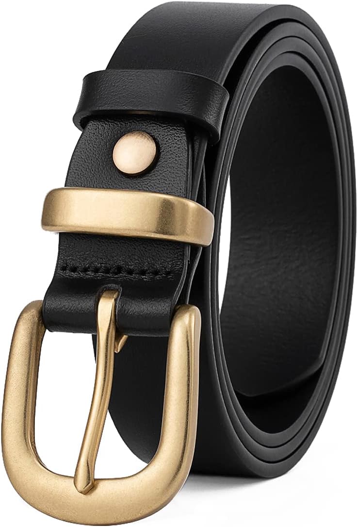 Womens Belts for Jeans 1.1" Width Ladies Belts for Dresses Full Grain Leather Go...