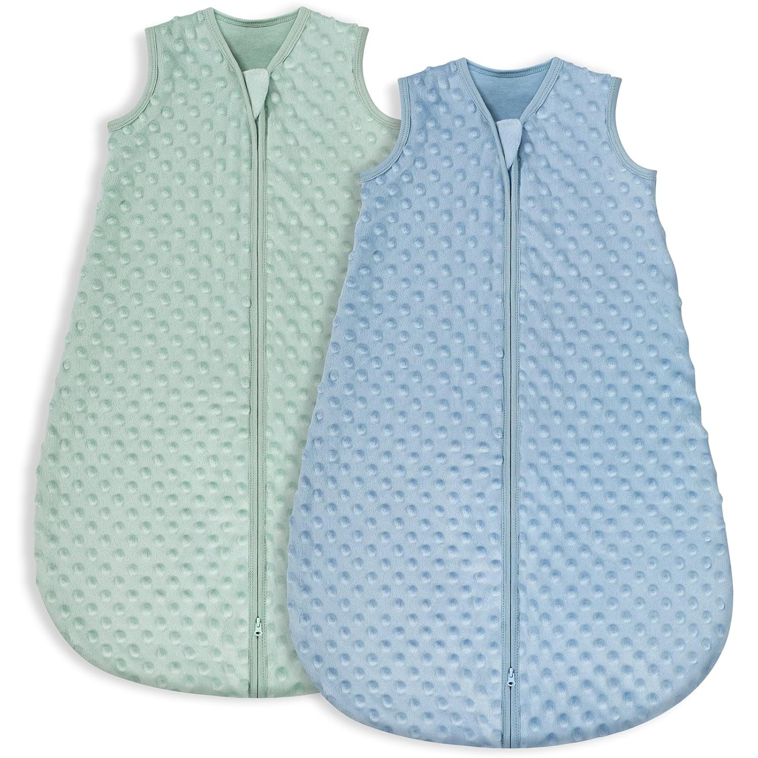 Yoofoss Fleece Baby Sleep Sack 6-12 Months with Plush Dots, TOG 1.5 Baby Wearabl...