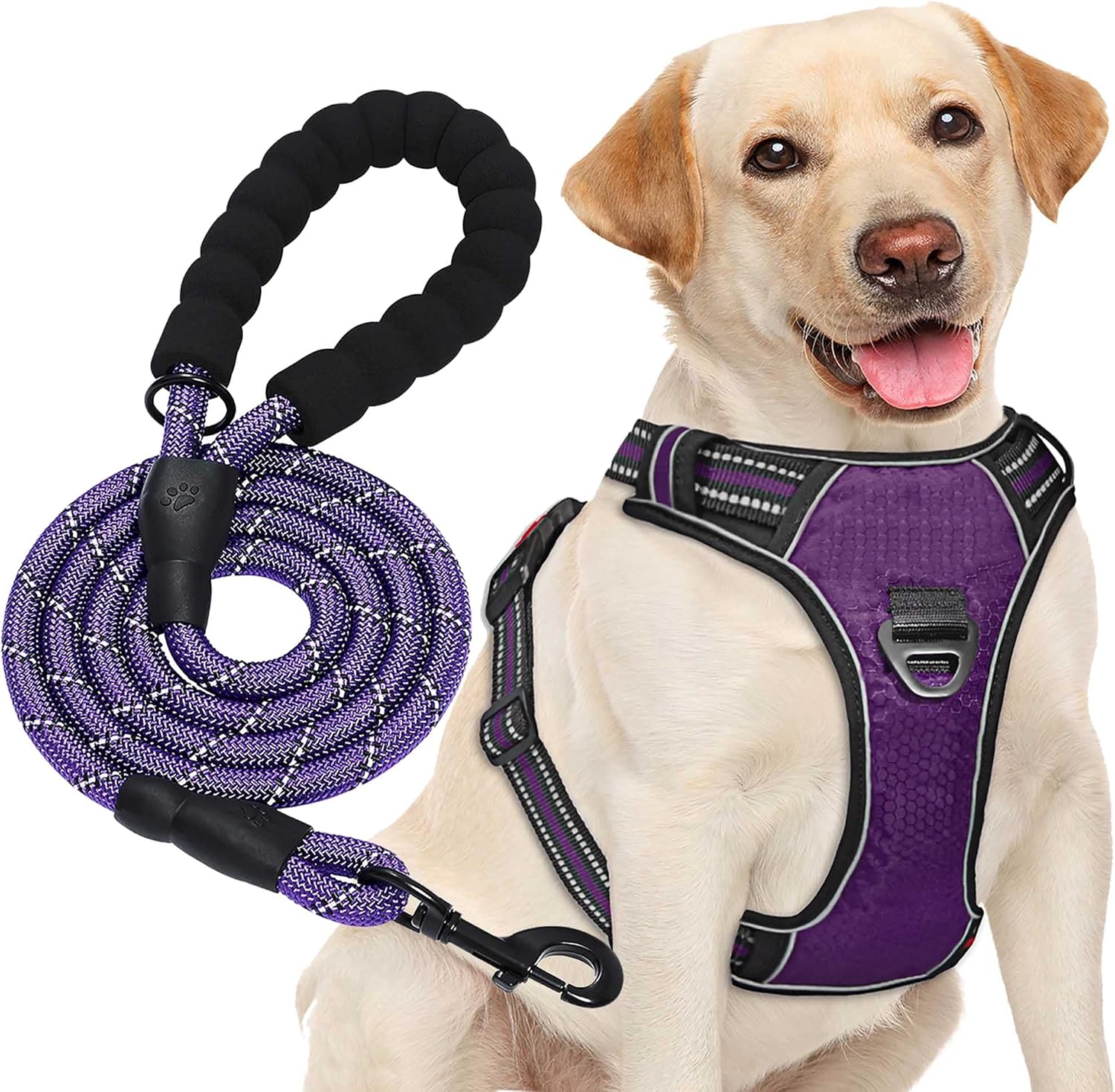 haapaw No Pull Dog Harness Adjustable Reflective Oxford Easy Control Medium Larg...
