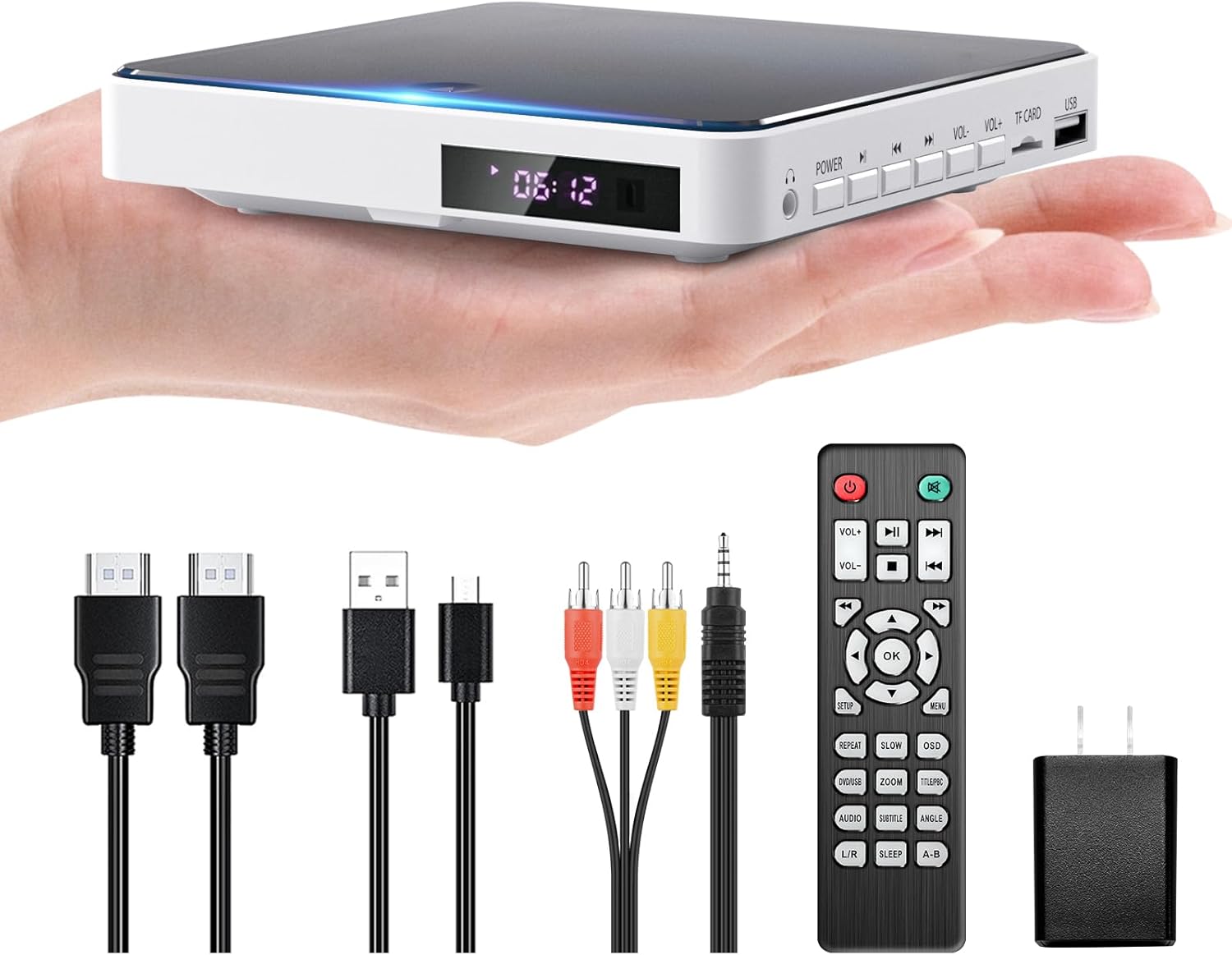 Arafuna DVD Players for TV, Mini DVD Player HDMI with Remote Control and RCA Cor...