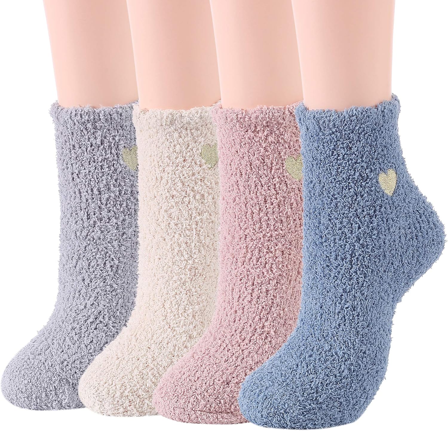 Zando Cozy Fuzzy Socks for Women Non Slip Socks Slipper Socks Fluffy Socks Hospi...