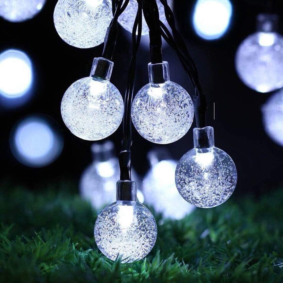 Useber Solar Lights Outdoor, 24Ft 50LED Solar Garden Lights Waterproof Crystal G...