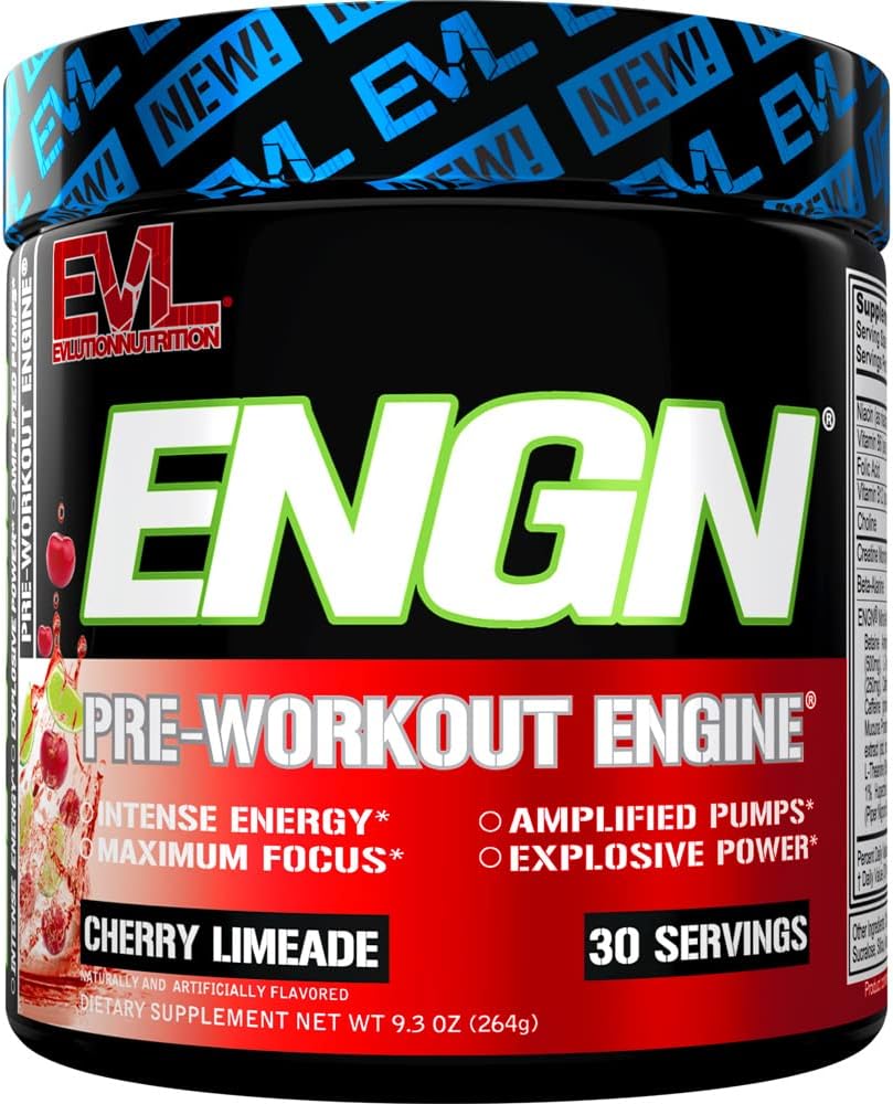 EVL Intense Pre Workout with Creatine - Pre Workout Powder Drink for Lasting Ene...