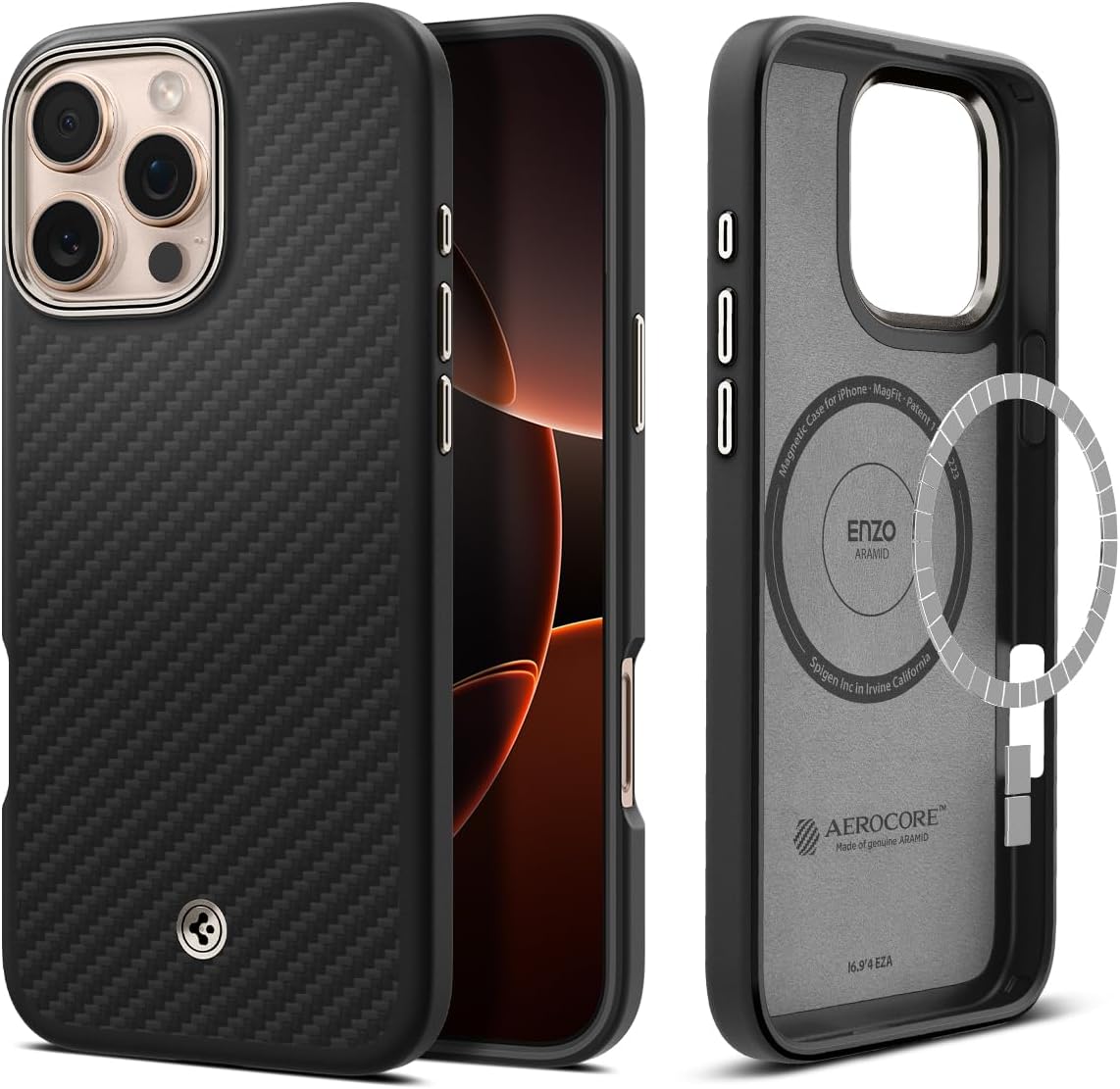 Spigen Enzo Aramid MagFit Case for iPhone 16 Pro, Compatible with MagSafe Access...