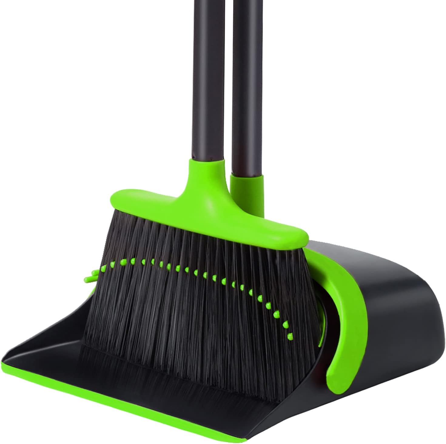 Broom and Dustpan Set for Home, Upgrade 52" Long Handle Broom and Dustpan Set, B...