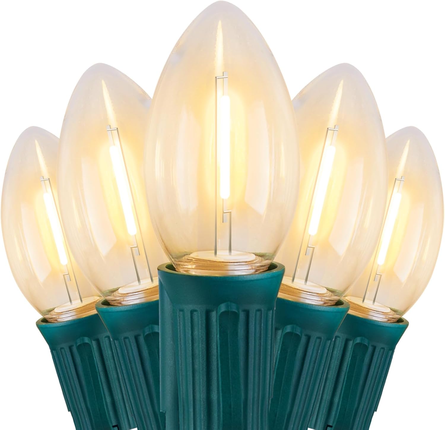 Vintage C9 LED Christmas Lights Outdoor, 200 Feet C9 String Lights with 100 Shat...