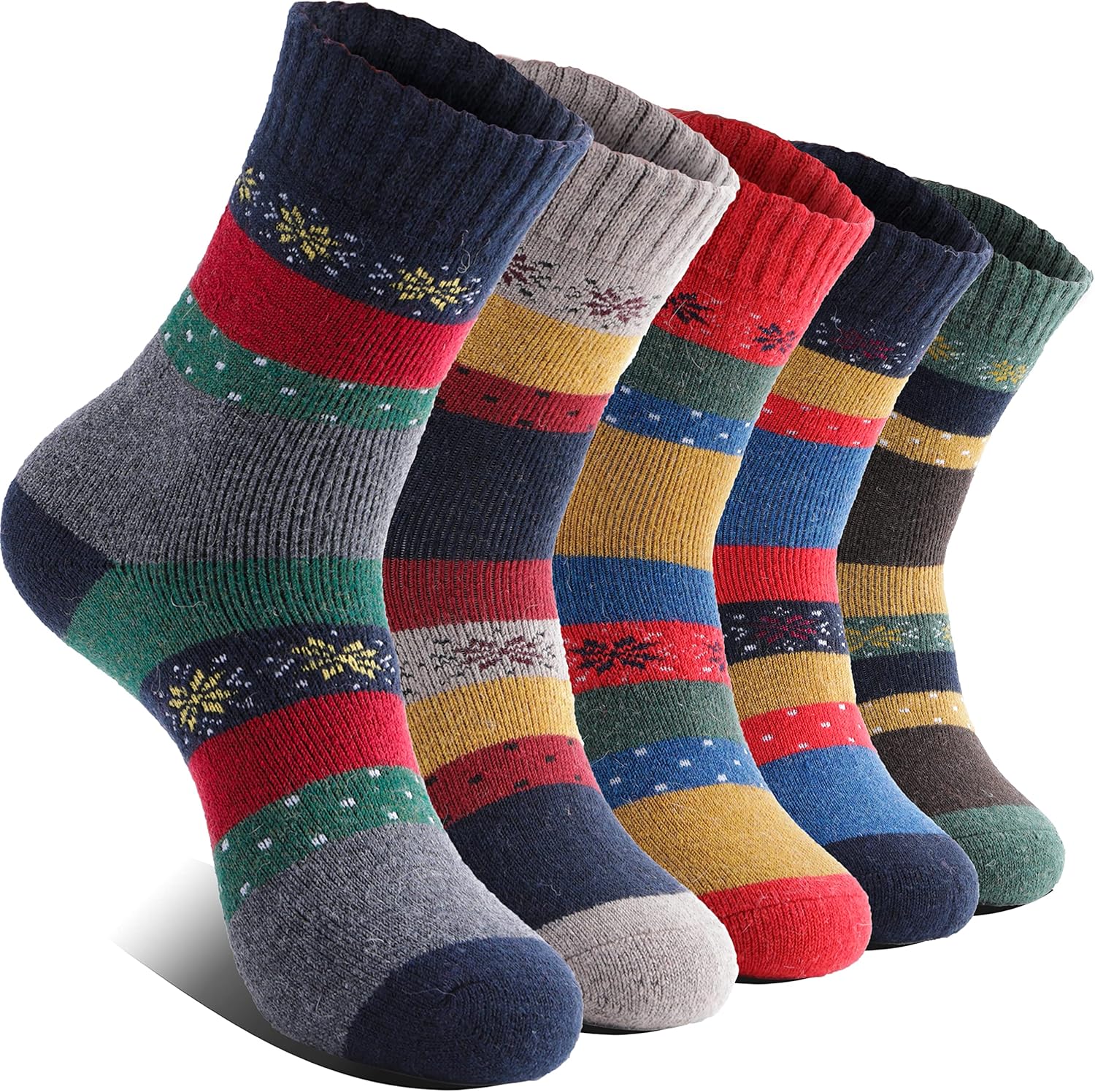 EBMORE Womens Merino Wool Socks Thermal Winter Warm Thick Walking Boot Cosy Crew...