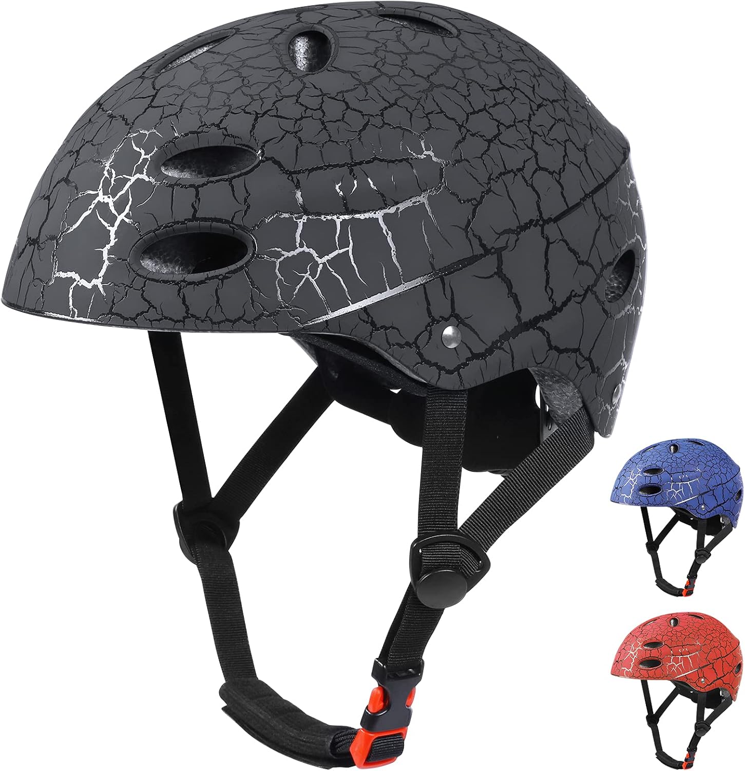 Kids Bike Helmet, Crash Style Boys and Girls Helmet, Adjustable Breathable ABS H...