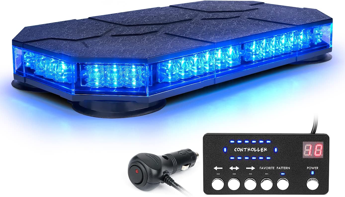 LUMENIX LED Rooftop Strobe, Special Beacon Lights Bar w/Controller, Innovative M...