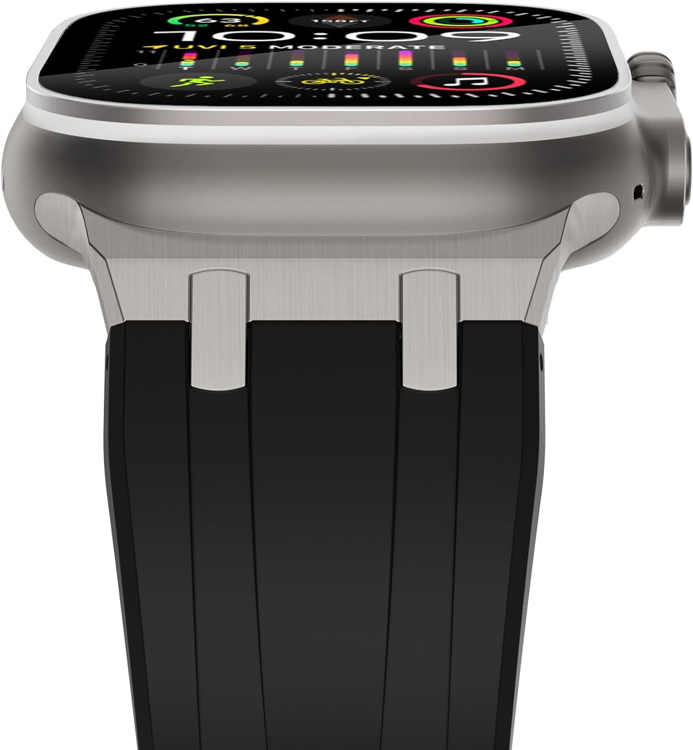 NewWays for Apple Watch Ultra Band for Men, AP Wide Sport Liquid Silicone Rubber...