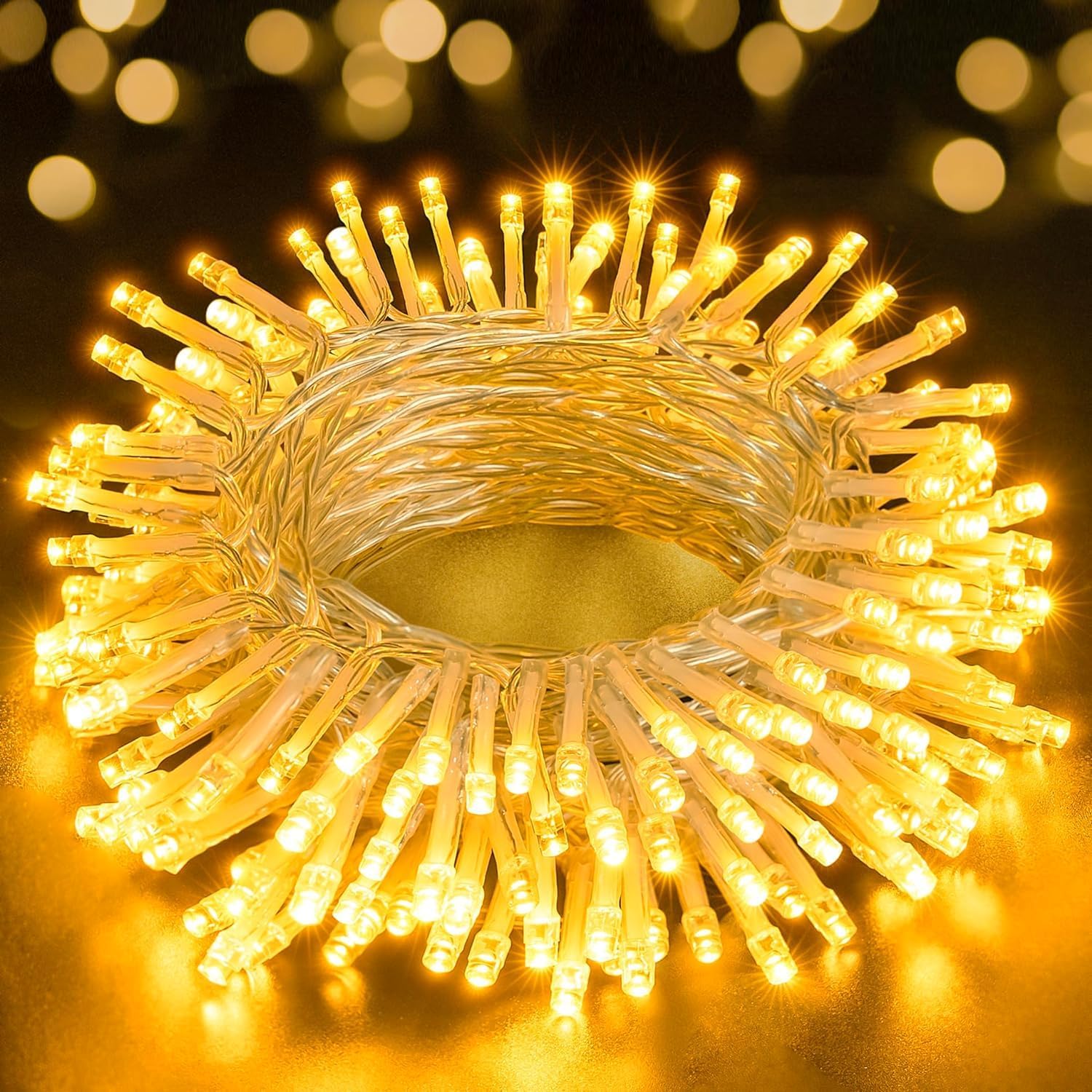 ZeMu Fairy Lights Battery Operated, 10m 100 LEDs Waterproof Warm White Battery P...
