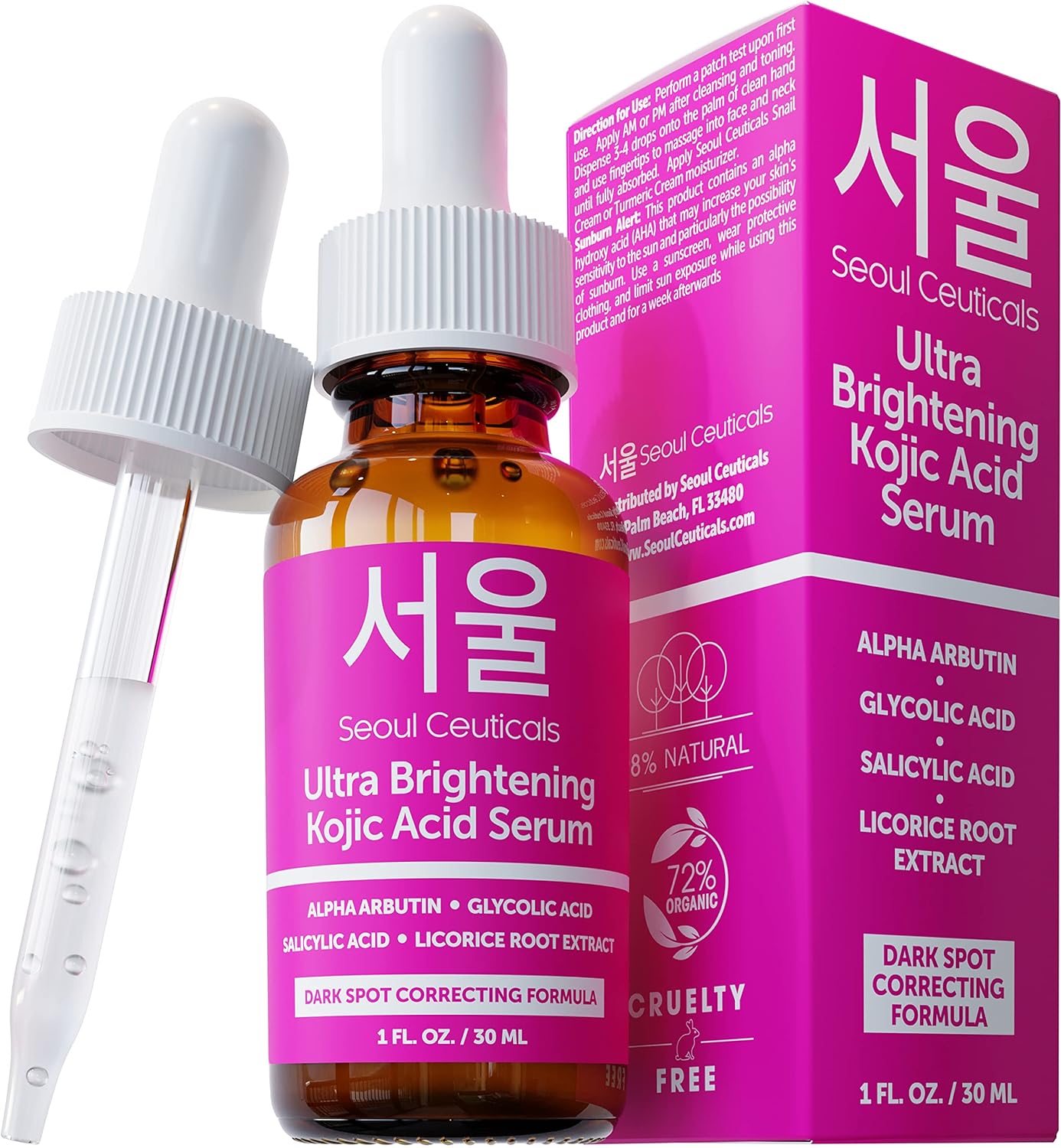 SeoulCeuticals Korean Skin Care Kojic Acid Serum Alpha Arbutin Serum – Dark Spot...
