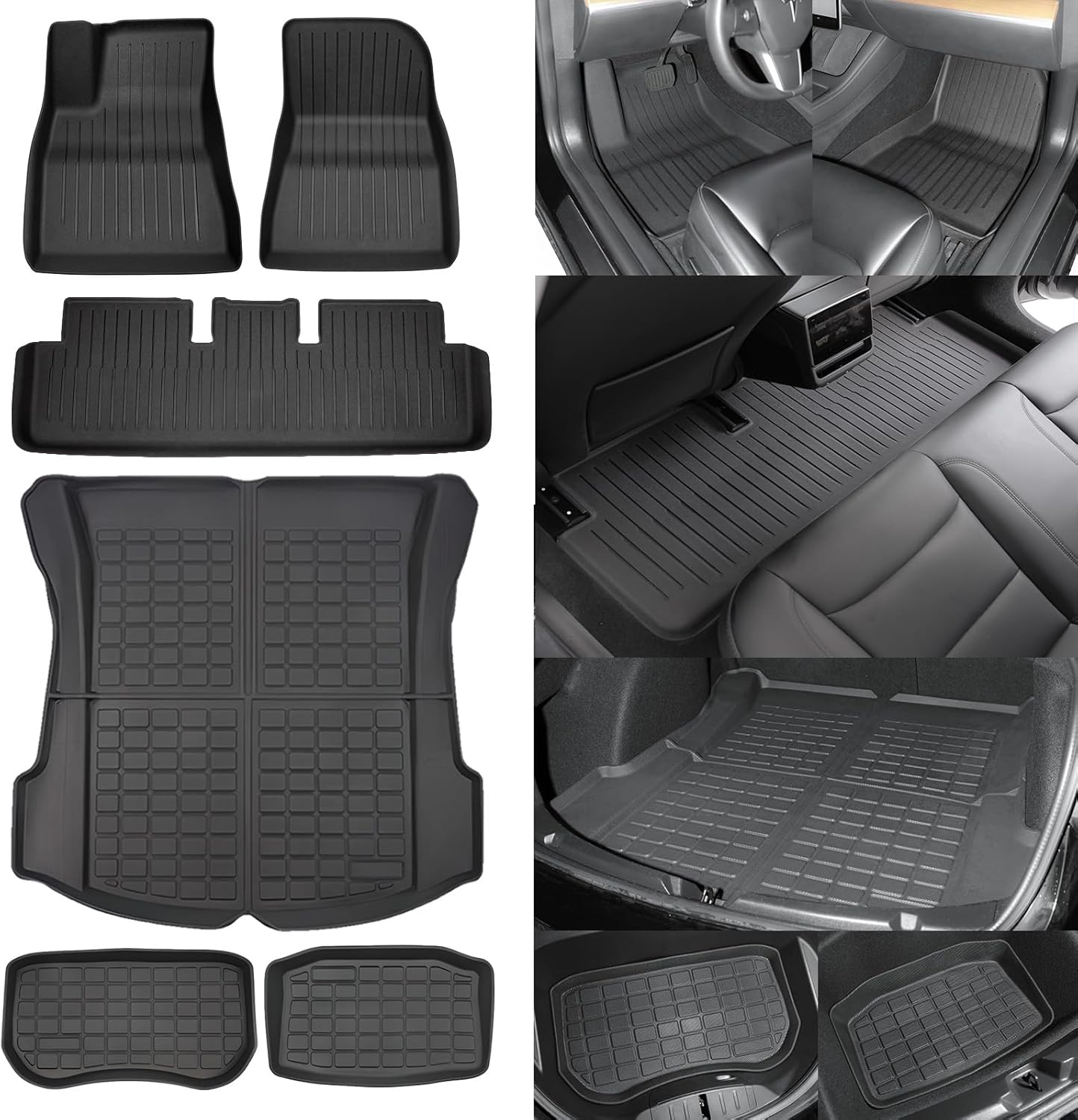 SUPER LINER Floor Mats for Tesla Model 3 Custom Fit 2021-2023 All-Weather Cargo...