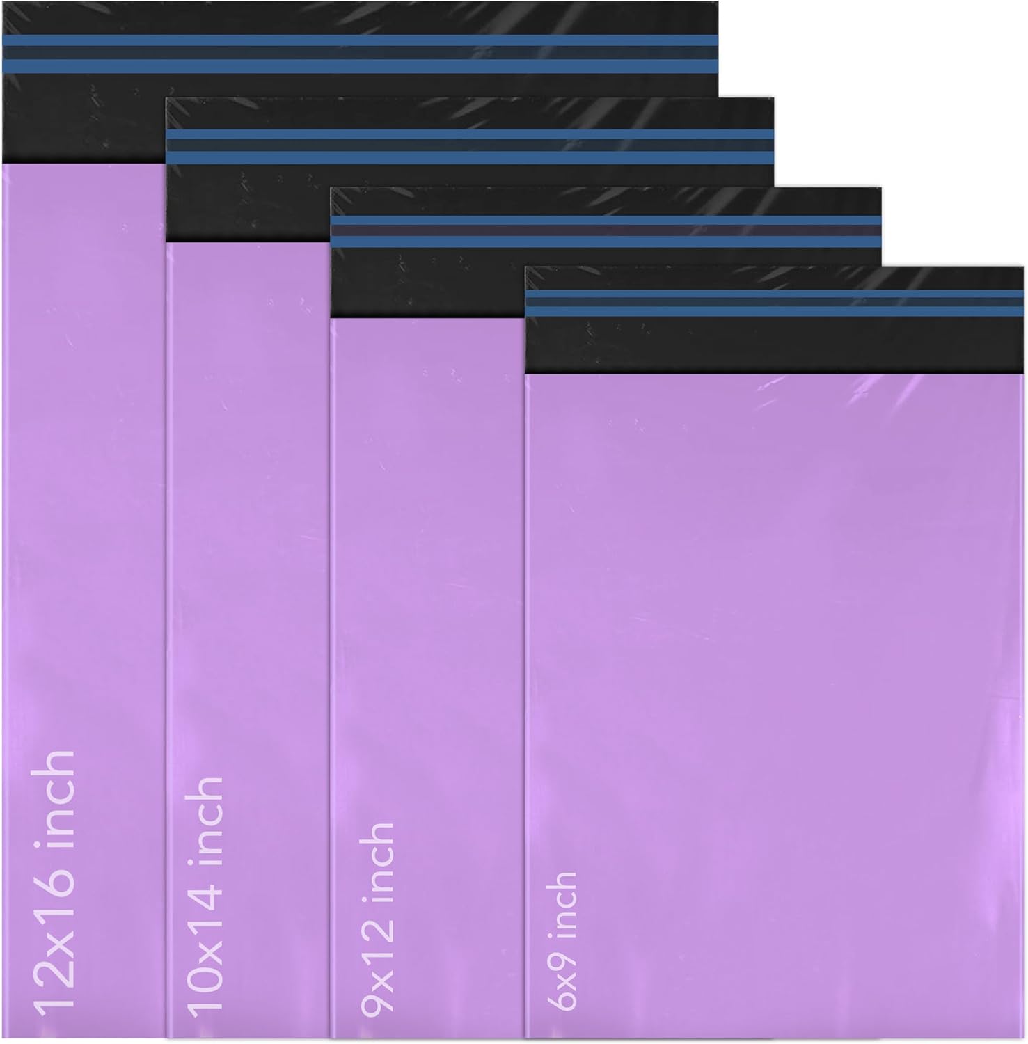 100 Mixed Mailing Poly Postal Self Seal Bags 4 Sizes 25 from Each iSOUL Small to...