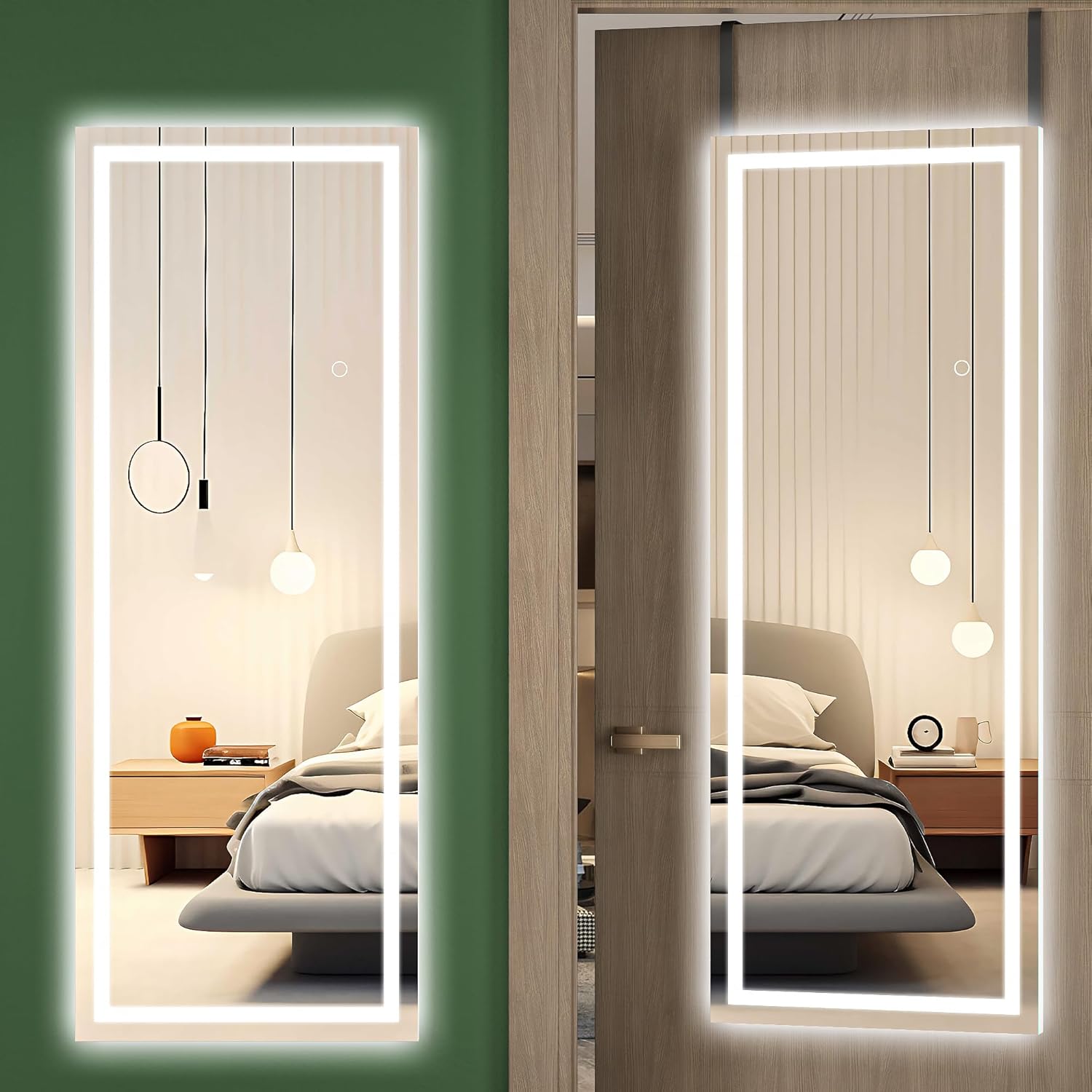 Hasipu Door Mirror Full Length, 47 x 18 Inch Full Body Wall Mirror Over The Door...