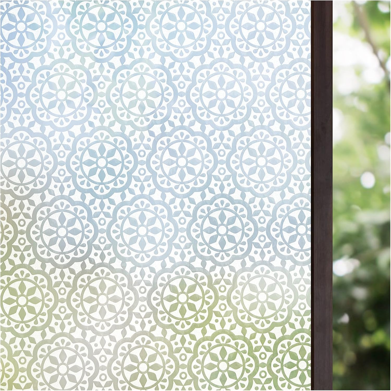 Lifetree Window Film Privacy, Patterned Privacy Film for Glass Windows Self Adhe...