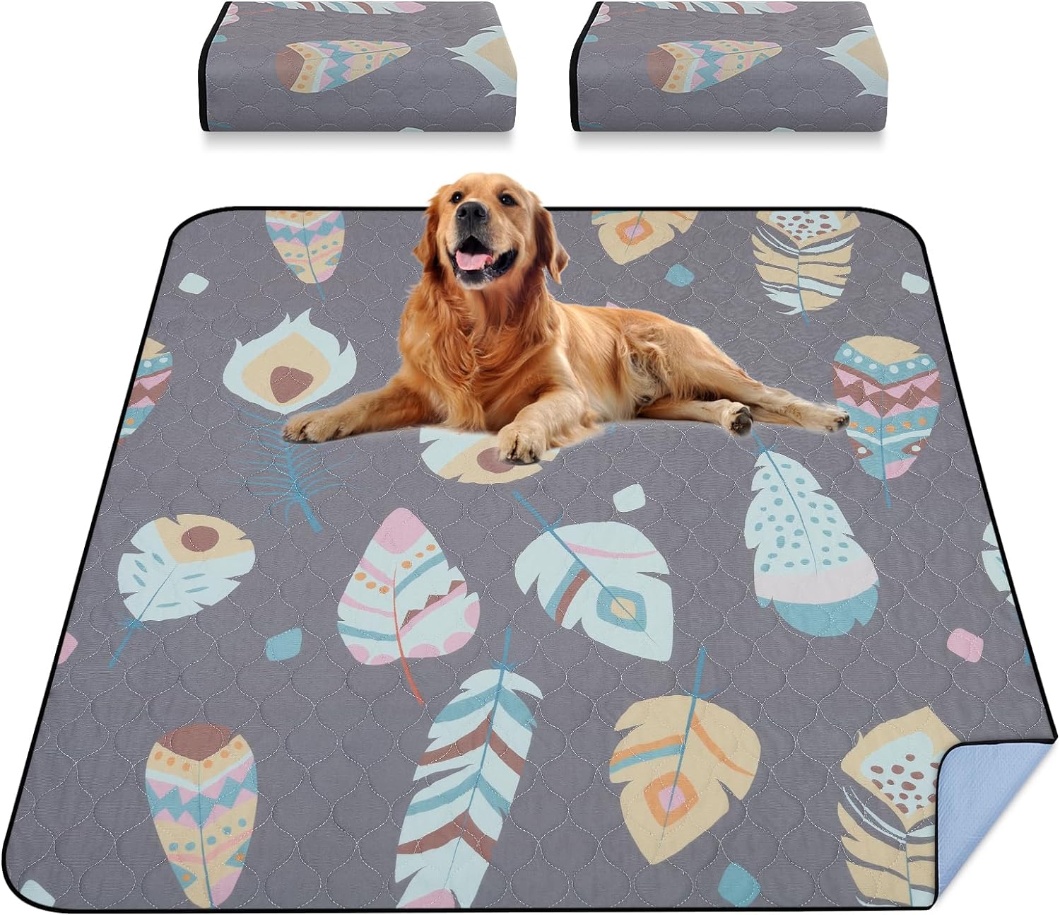 PICK FOR LIFE Washable Pee Pads for Dogs, 2 Pack Ultra-Absorbent and Leak-Proof...