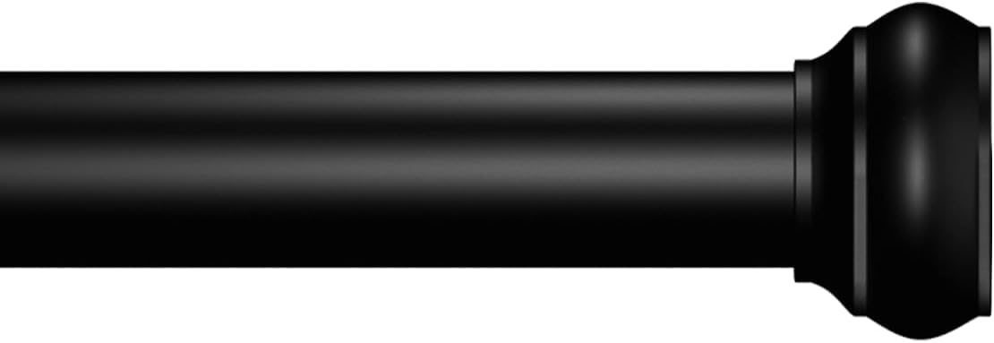 Joydeco Curtain Rods for Windows 48 to 84 inches Adjustable Decorative Curtain R...