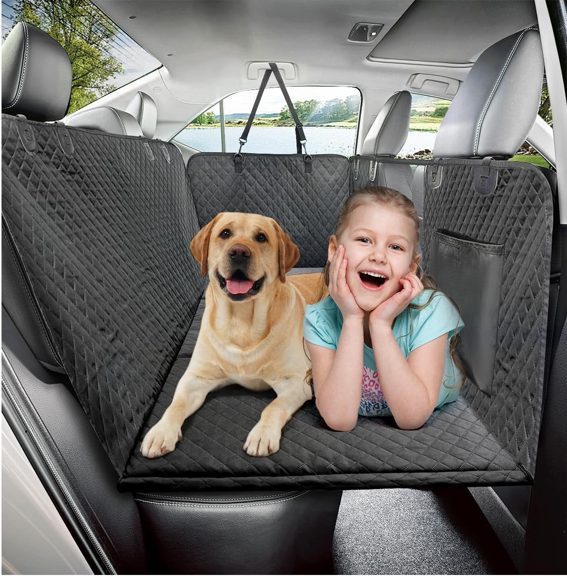 Vailge Dog Car Seat Cover, Back Seat Extender for Dogs,Dog Hammock for Car Backs...