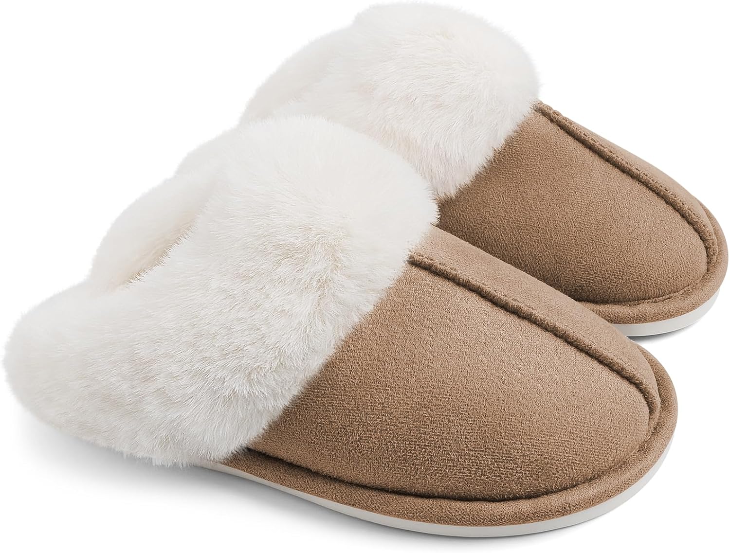YUTYTH Fluffy Slippers Women Memory Foam Slippers for Ladies Plush Cozy House Sh...