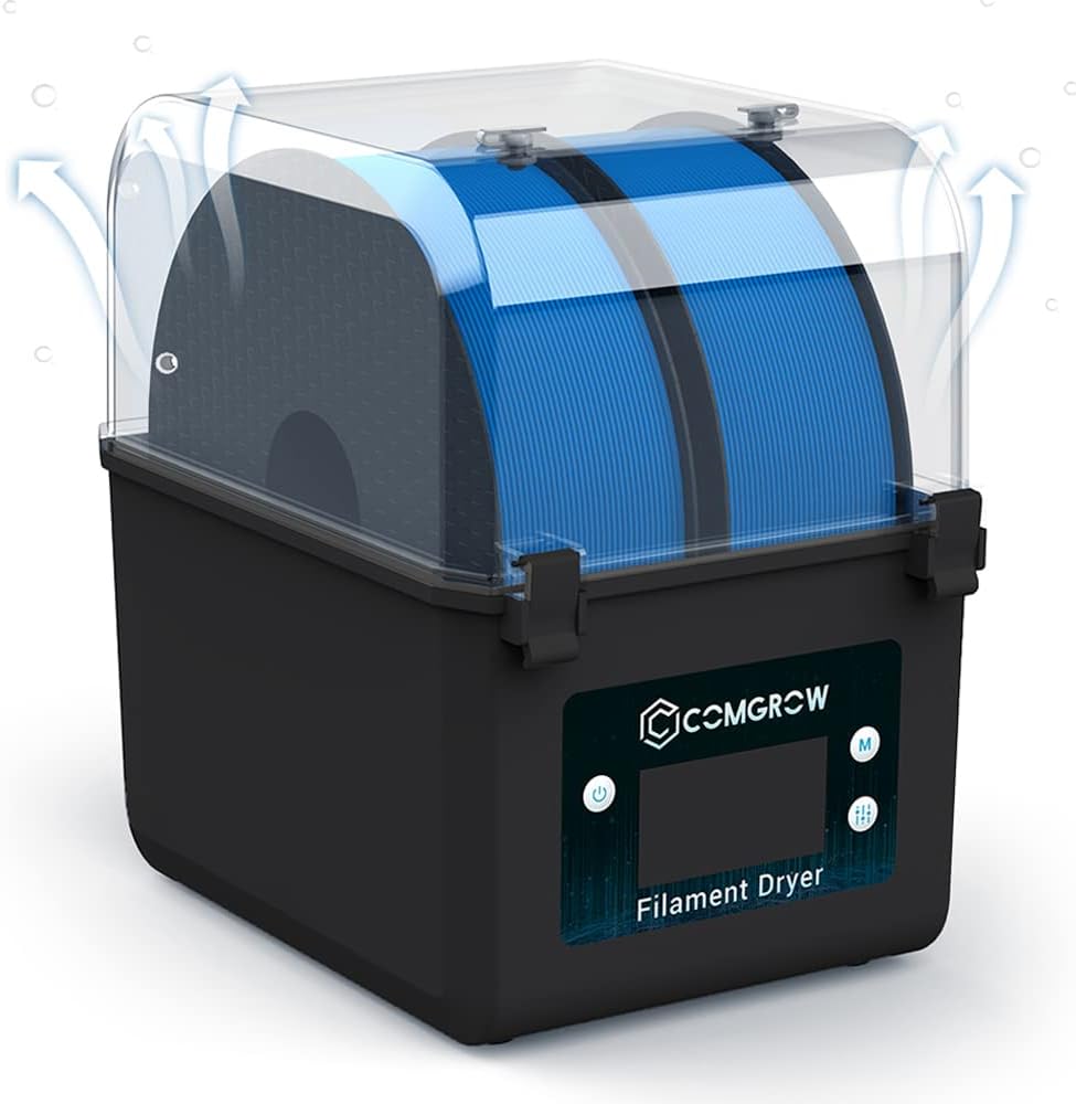 Comgrow Filament Dryer, Upgraded Filament Dry Box, Large-Capacity 3D Filament De...