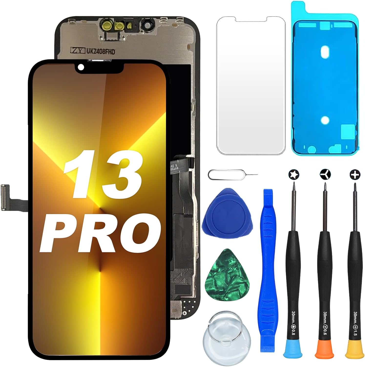DIGI4U LCD for iPhone 13 Pro Screen Replacement, 6.1'' 𝐅𝐔𝐋𝐋 𝐇𝐃 𝐂𝐎𝐅 1:1 Resolutio...