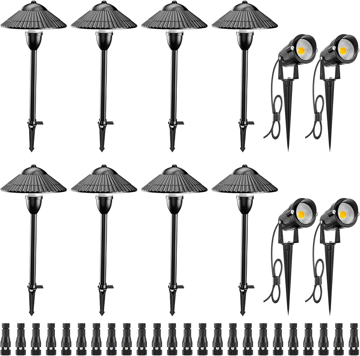 ZUCKEO LED Landscape Lighting Low Voltage Pathway Lights 12V 24V Landscape Light...