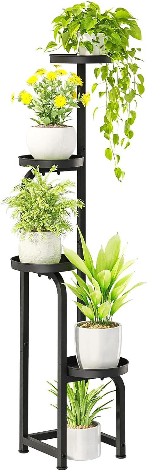 Bamworld Tall Plant Stand Indoor Outdoor, Corner Metal Flower Pot Stands for Mul...