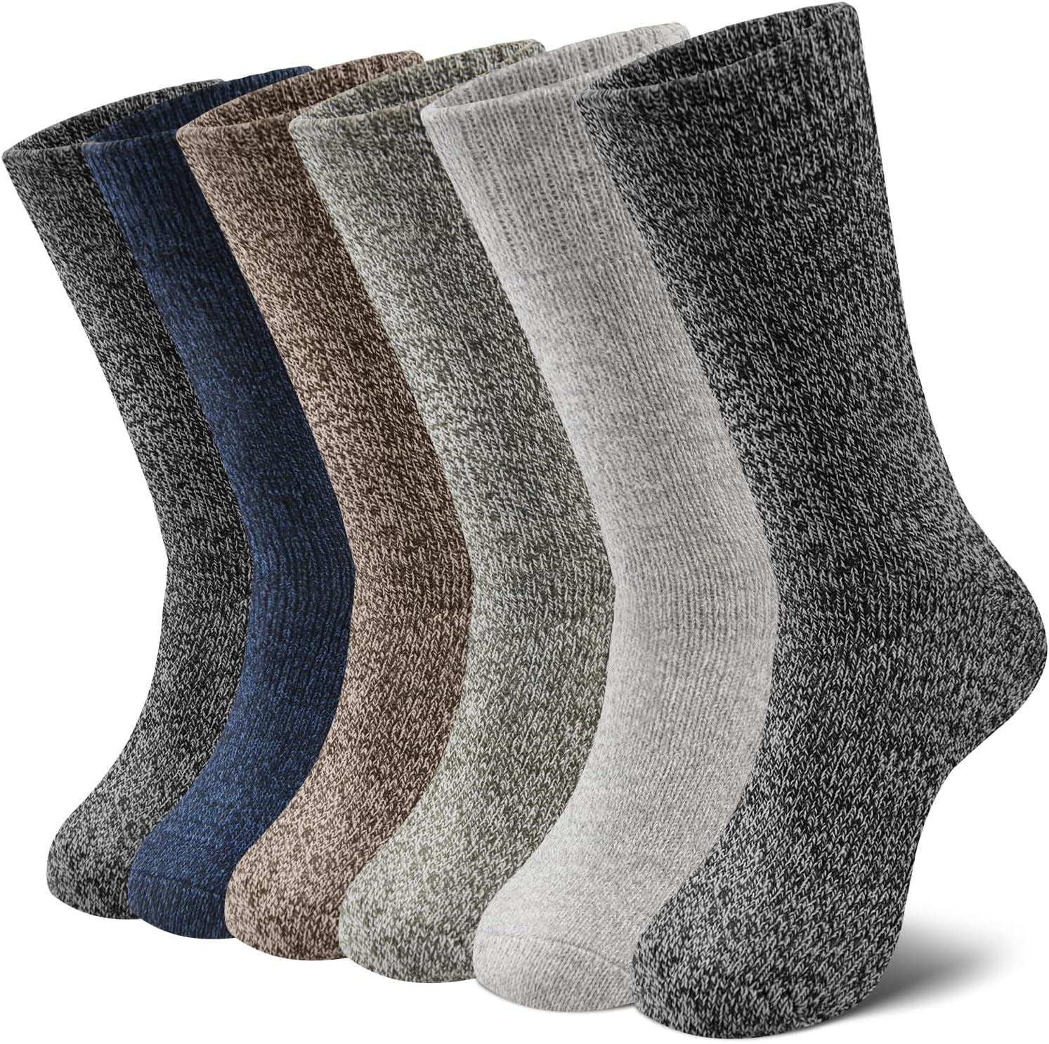 YUVFEHY 6 Pairs Wool Socks, Special Warm Winter Socks for Men, Innovative Soft W...