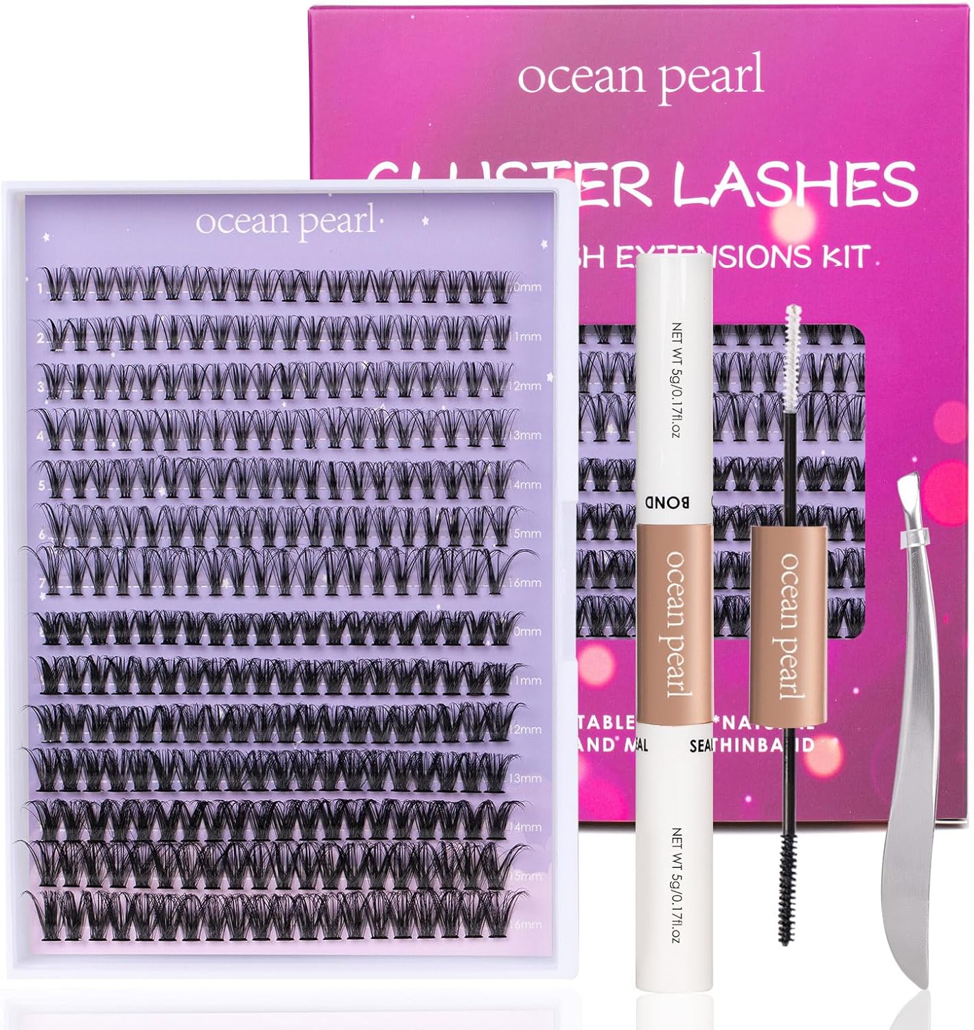 DIY Lash Extension Kit 280pcs Individual Lashes with Lash Bond and Seal Tweezers...