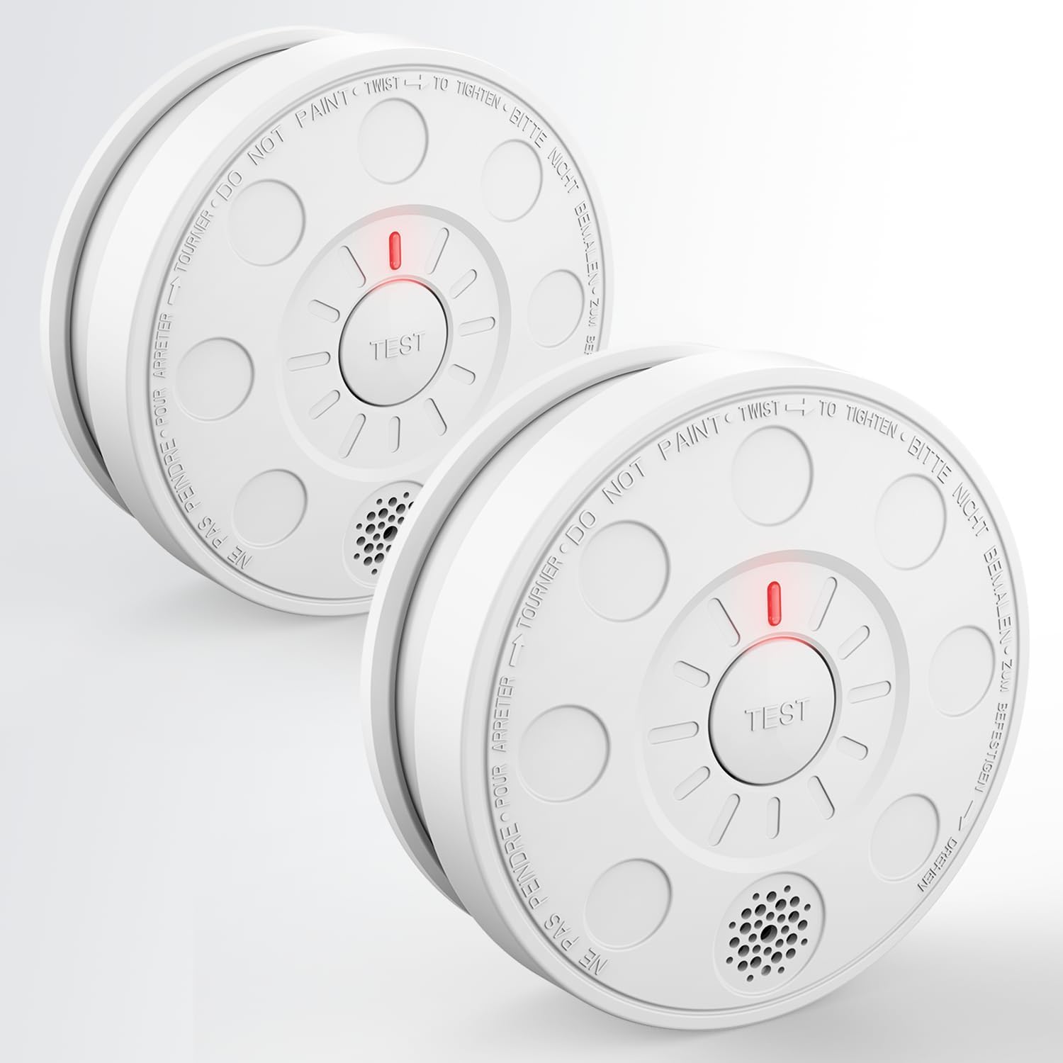 Smoke Alarm for home with Advanced Photoelectric Technology, fire alarms with Te...