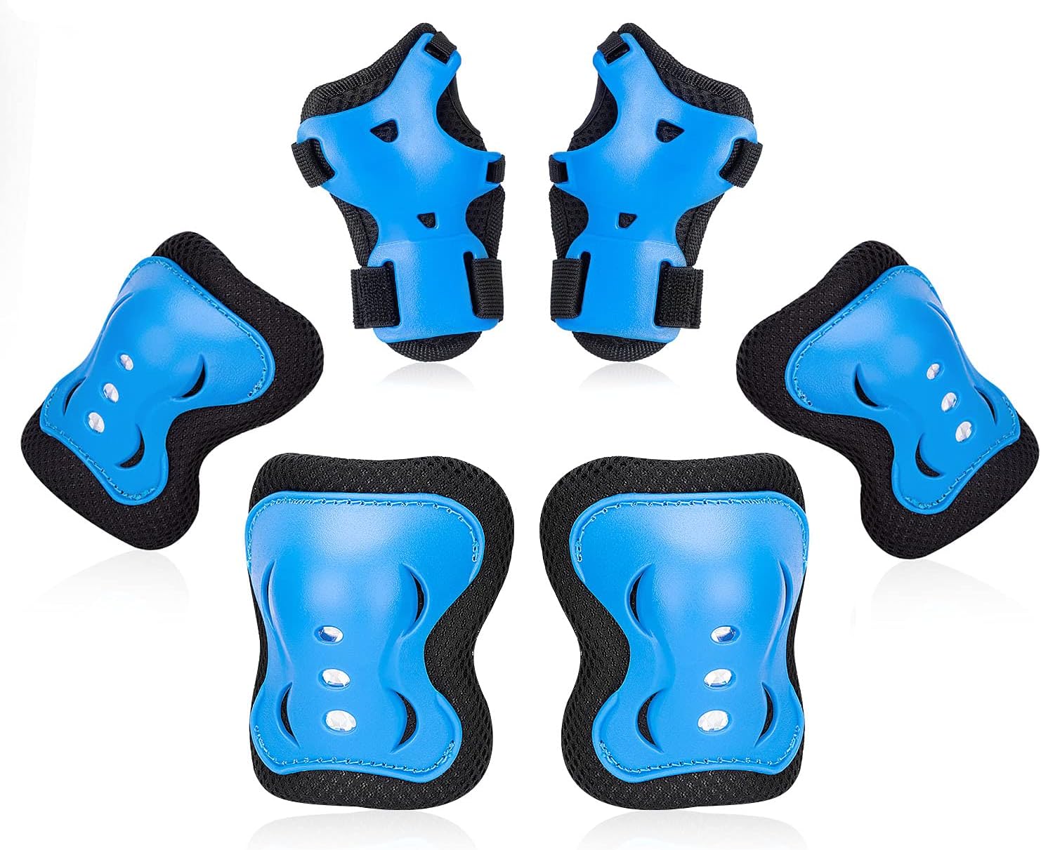 Kids/Youth Knee Pads Elbow Pad Wrist Guards Protective Gear Set, for Child Rolle...