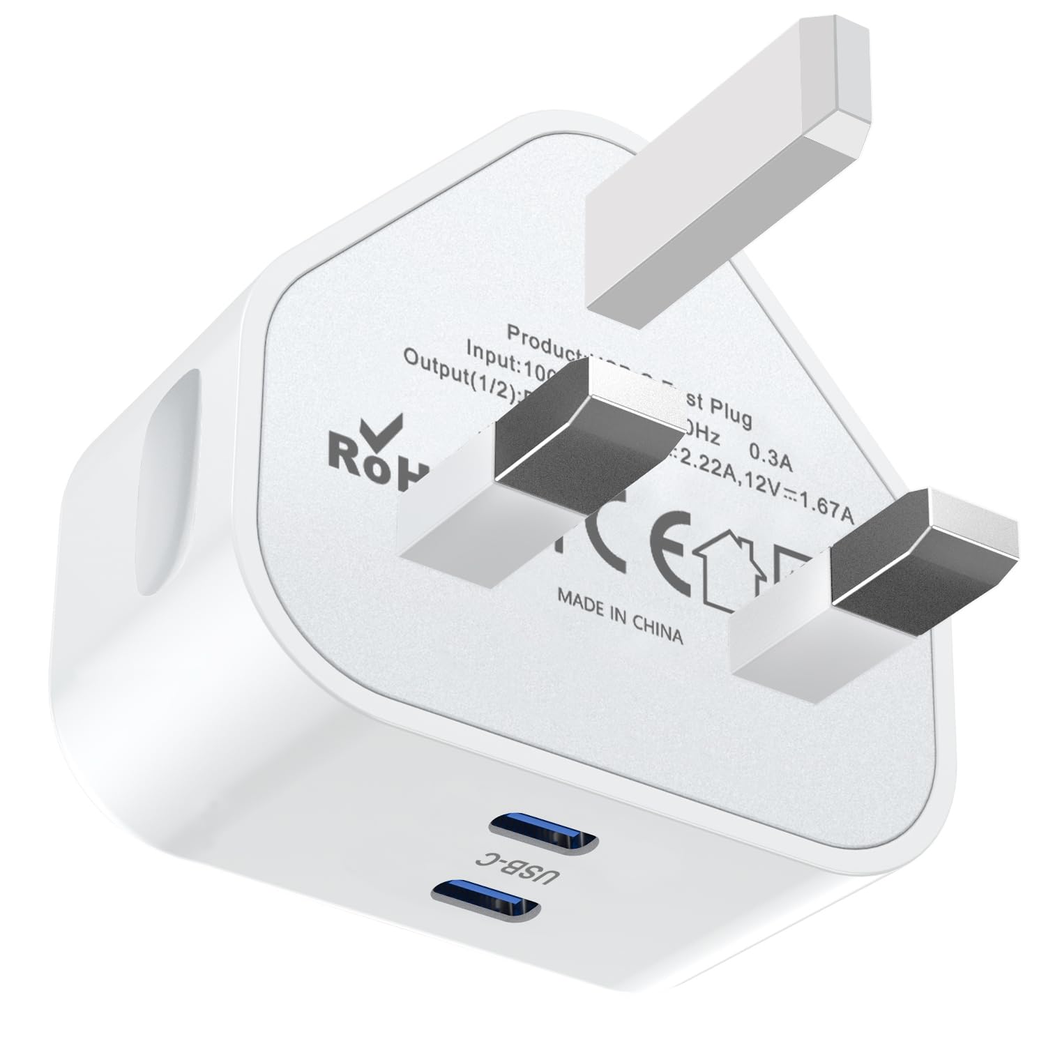 USB C Plug Fast Charge Plug,Dual C Port Micro USBC Plug For Apple iPhone 15 Plug...