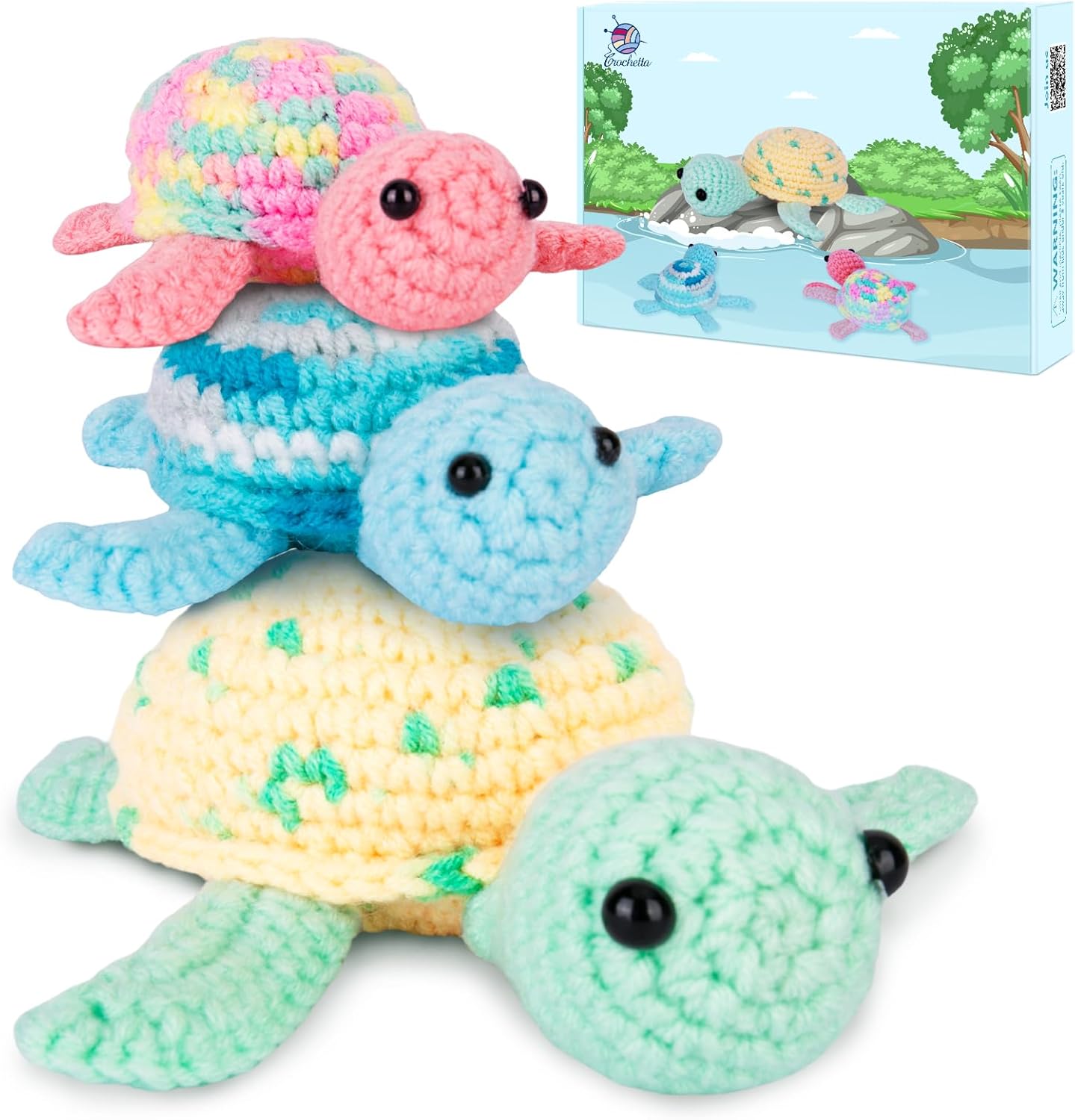Crochetta Crochet Kit for Beginners, Beginner Crochet Kit for Adults with Step-b...