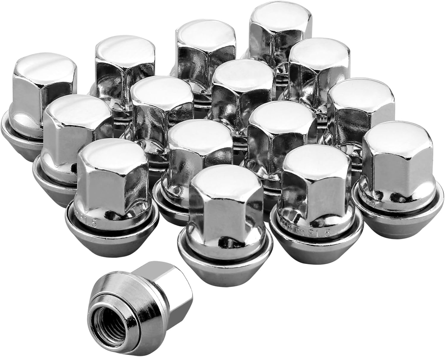 eSynic 16 Pack Professional Wheel Nuts Set for Ford Aluminum Alloy Steel Hex Whe...