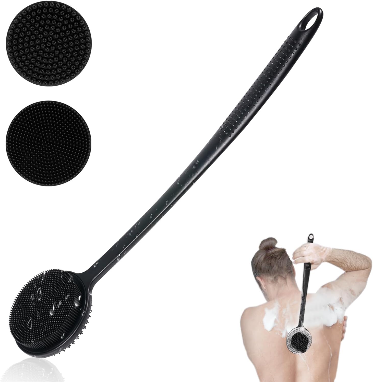 VWMYQ Silicone Back Scrubber for Shower, New Update Bath Body Double Sided Brush...