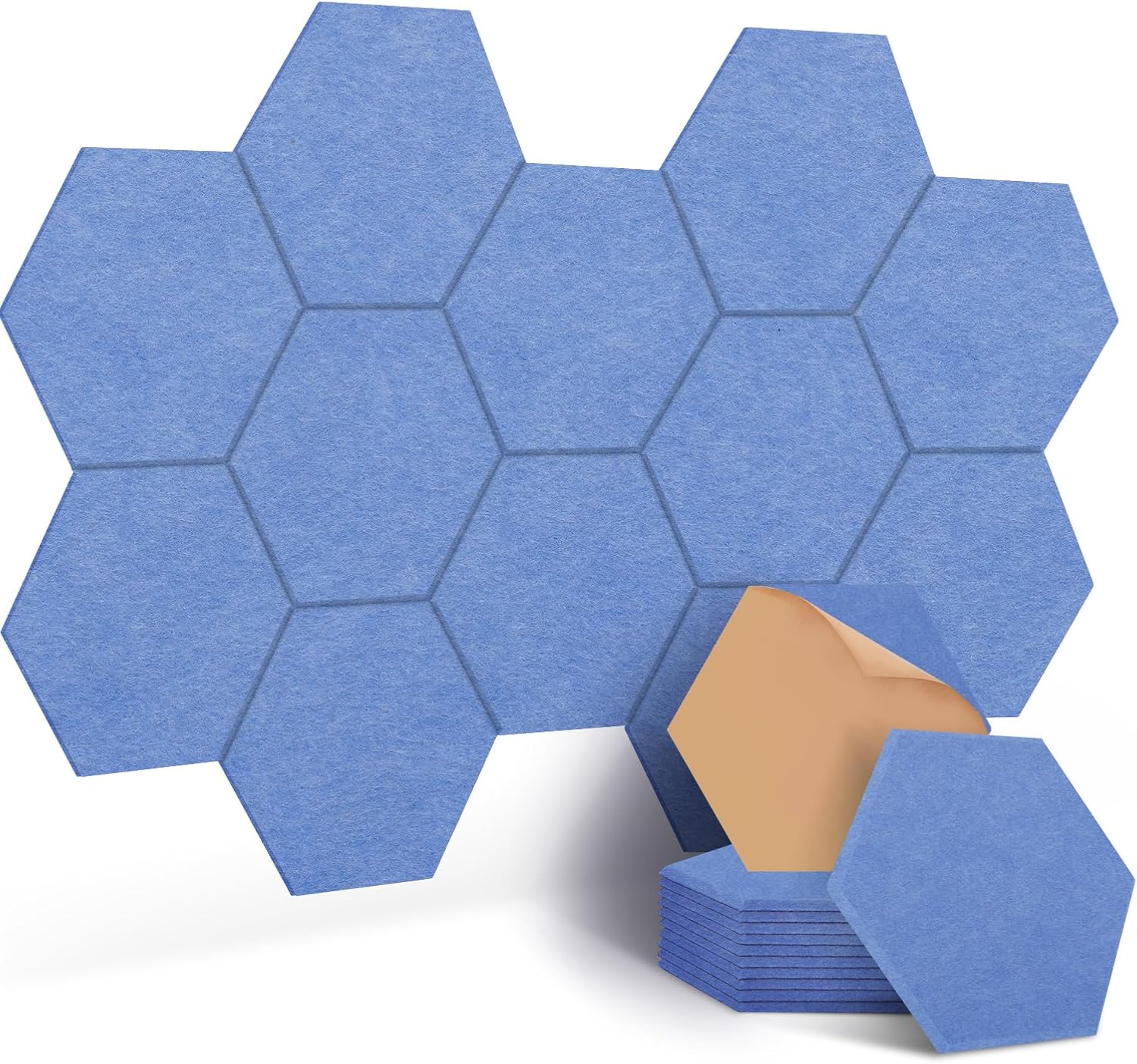 JAMELO 12 Pcs Self-Adhesive Acoustic Absorption Panels, High Density 12" X 10" X...