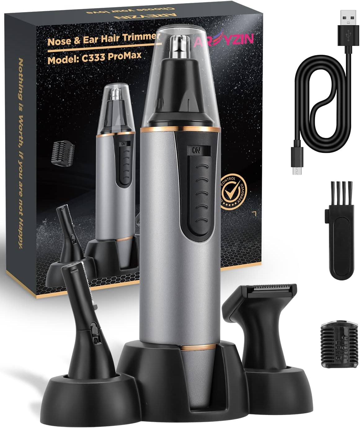 AREYZIN Nose Hair Trimmer for Men 2024 Professional Painless Rechargeable Nose T...