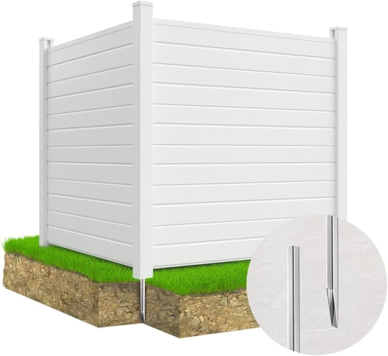 Air Conditioner Fence Trash Can Fence 50" W X 50" H Pool Equipment Enclosure Vin...