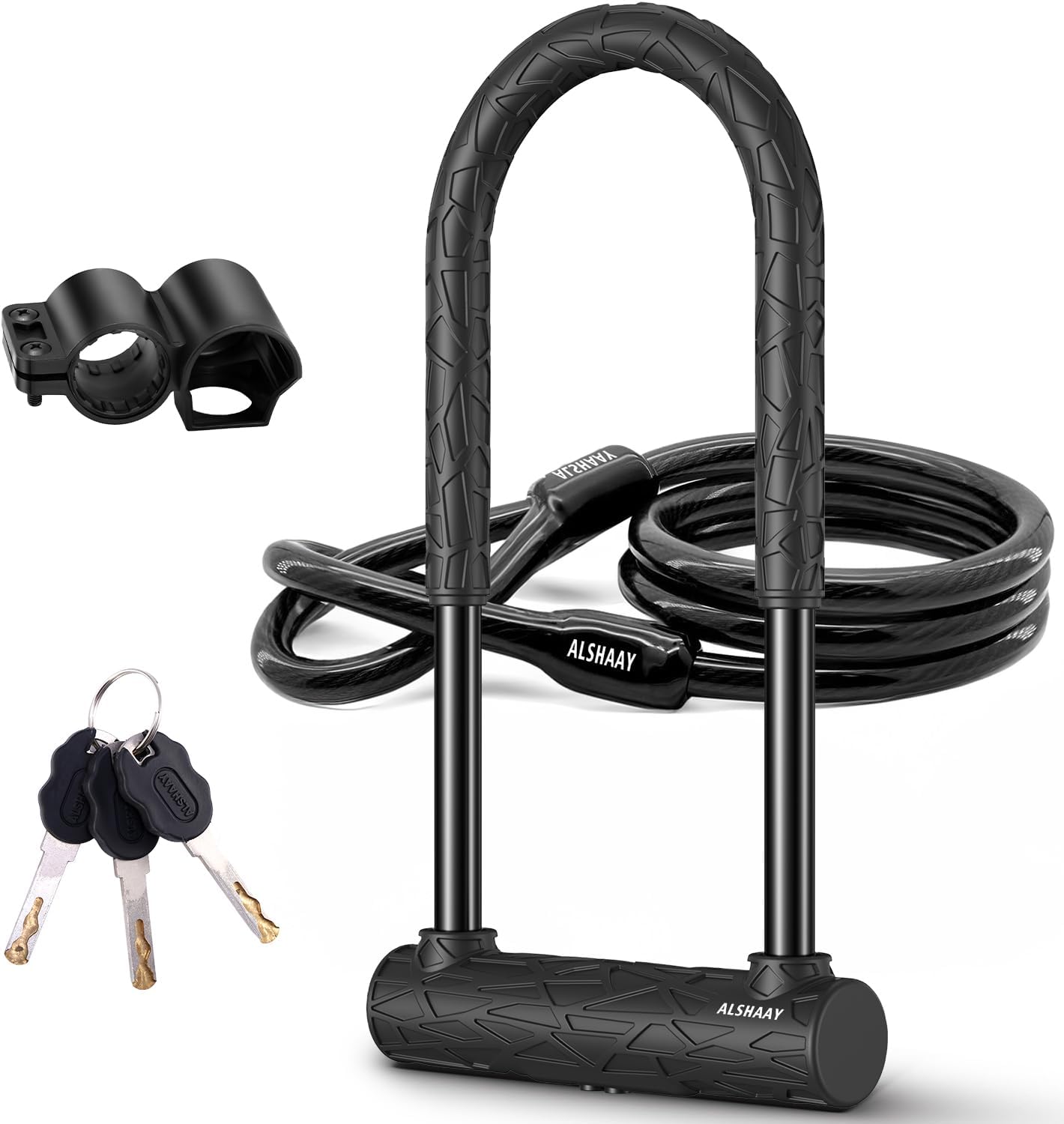 Heavy Duty Bike U Lock - Super Strong 12 Ton Shear, 20mm U Shape Lock Anti-Theft...