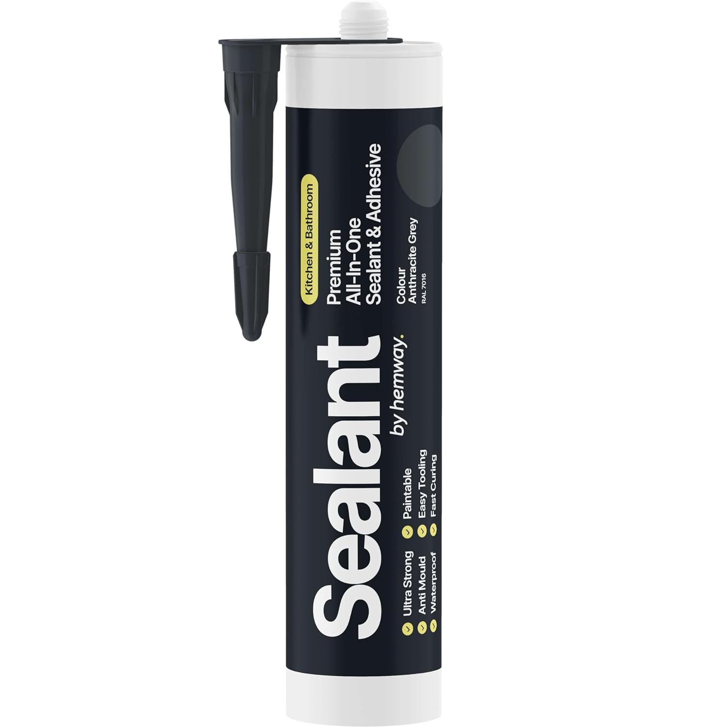Anthracite Grey 300ml Hybrid Polymer Sealant Adhesive Kitchen Bathroom Sanitary...