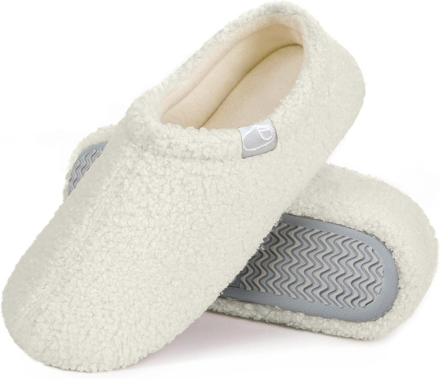 Slippers Women Ladies Fuzzy With Memory Foam Winter Comfort House Curly Fur Flee...