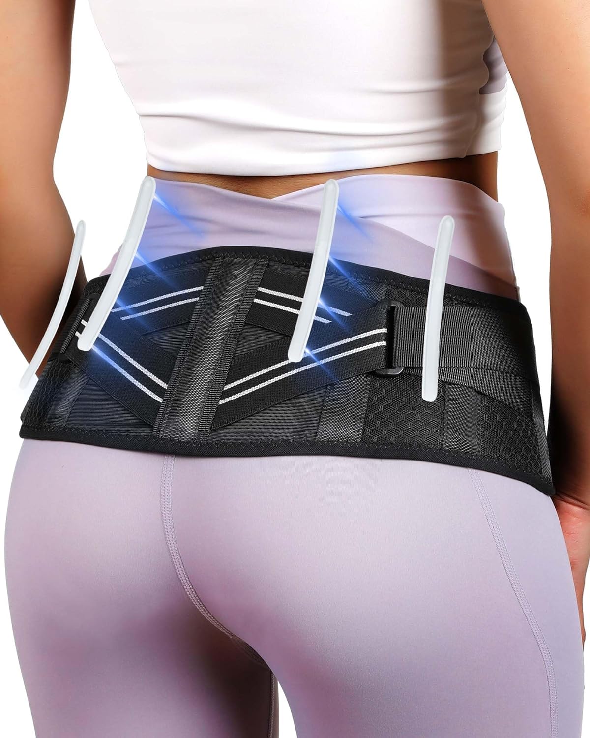 Fitomo Sacroiliac Support Belt with Extra Support Stays, Hip Support Men Women f...