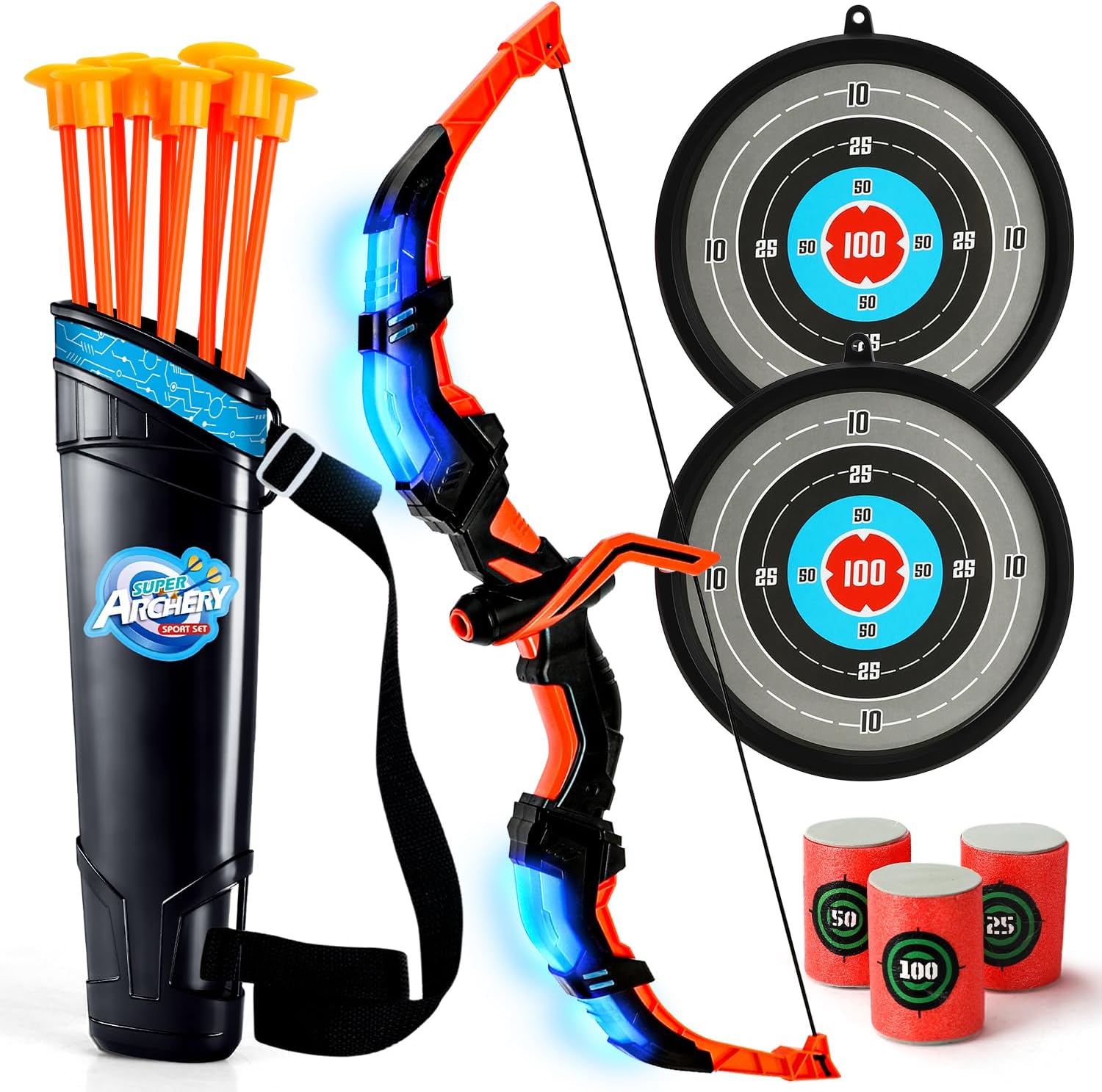 TOY Life Bow and Arrow Toys for Kids 4 6 8 12, Light Up Kids Bow and Arrow Set,...
