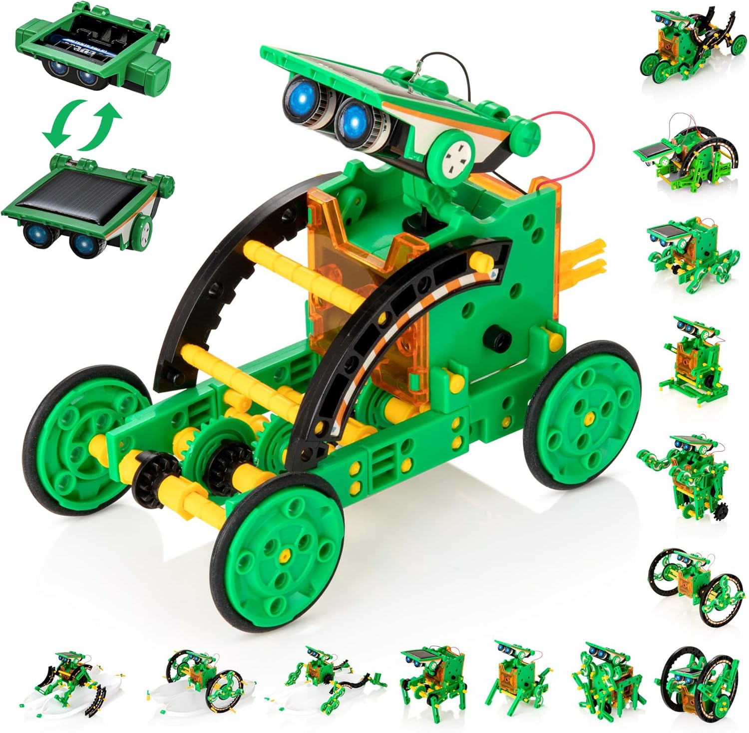 Solar Robot Kit, Unique Educational STEM Science Toy for Kids, 14-in-1 Special S...