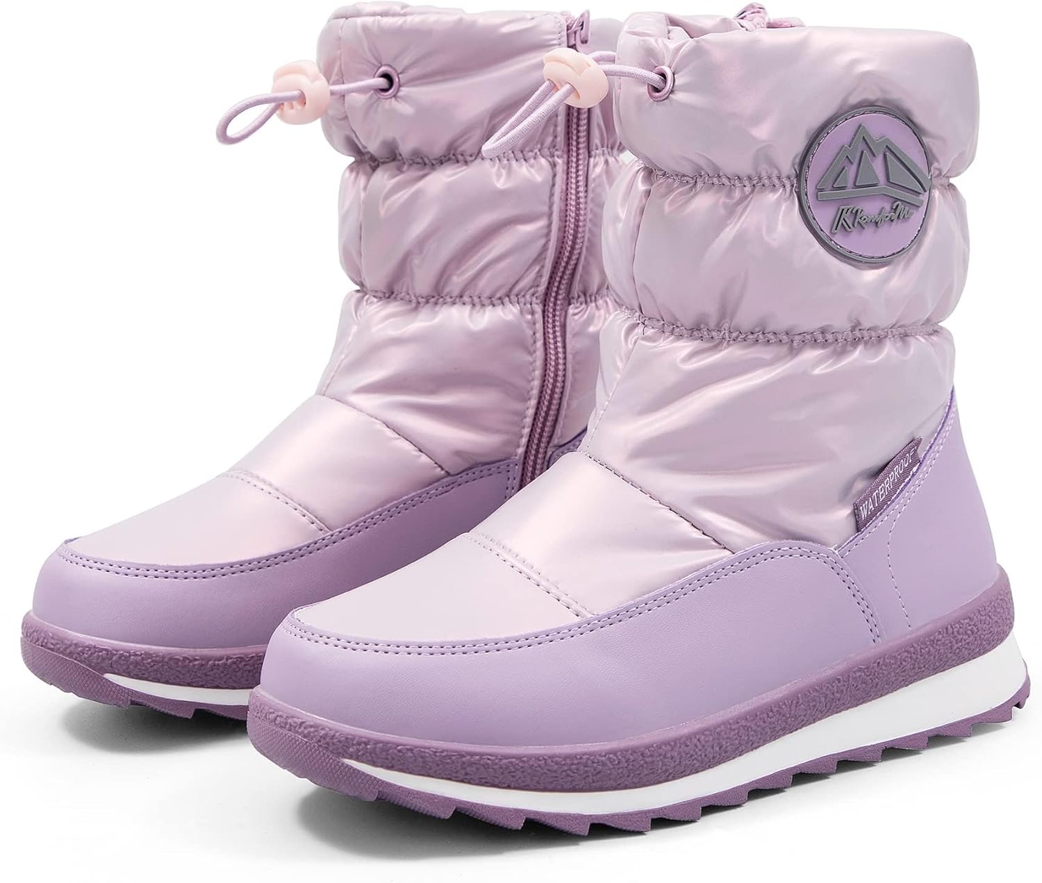 K KomForme Kids Snow Boots for Boys Girls Toddler Winter Outdoor Boots Waterproo...