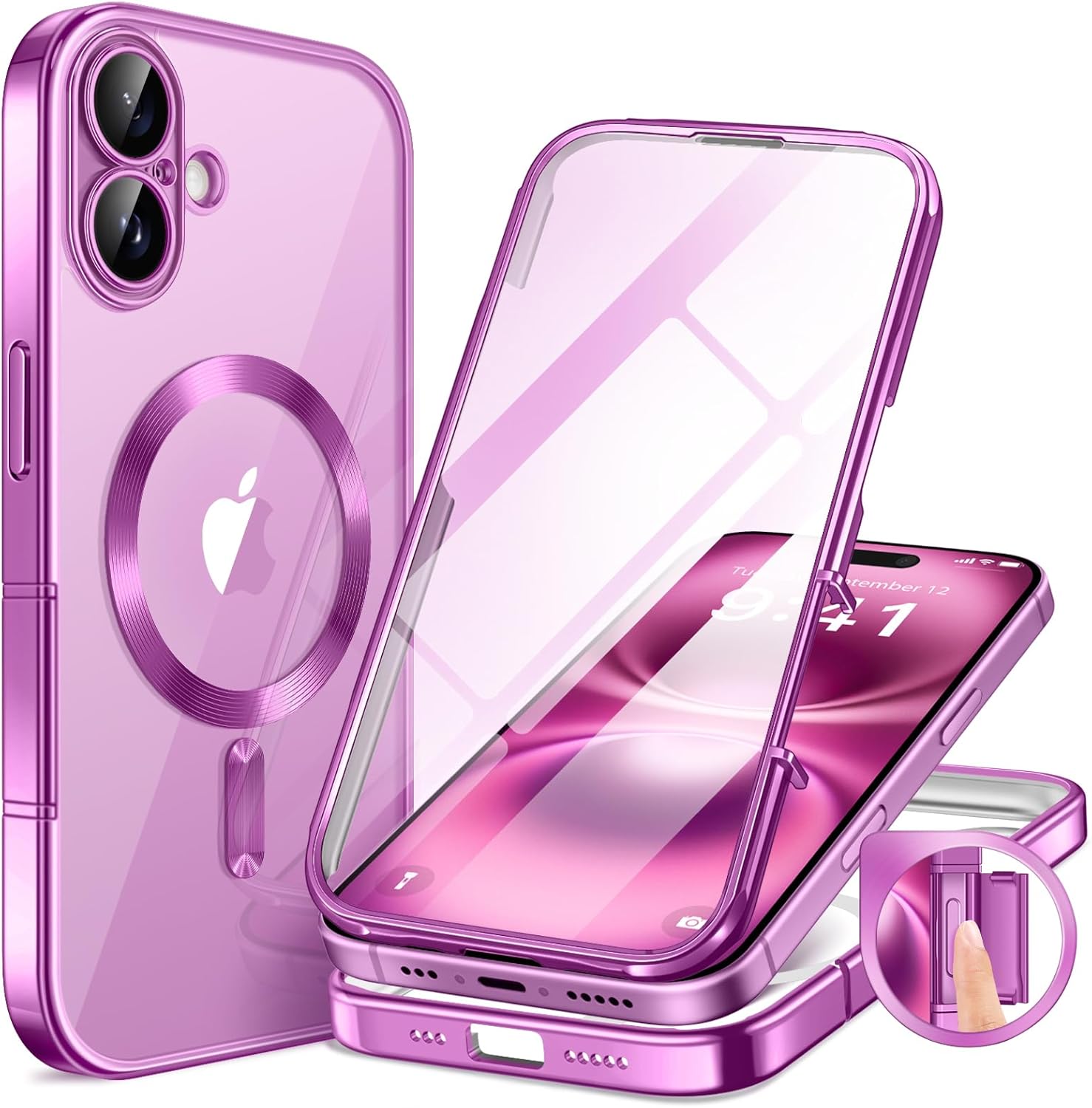 BERFY Magnetic for iPhone 16 Plus Case 6.7", [Compatible with Magsafe] Built-in...