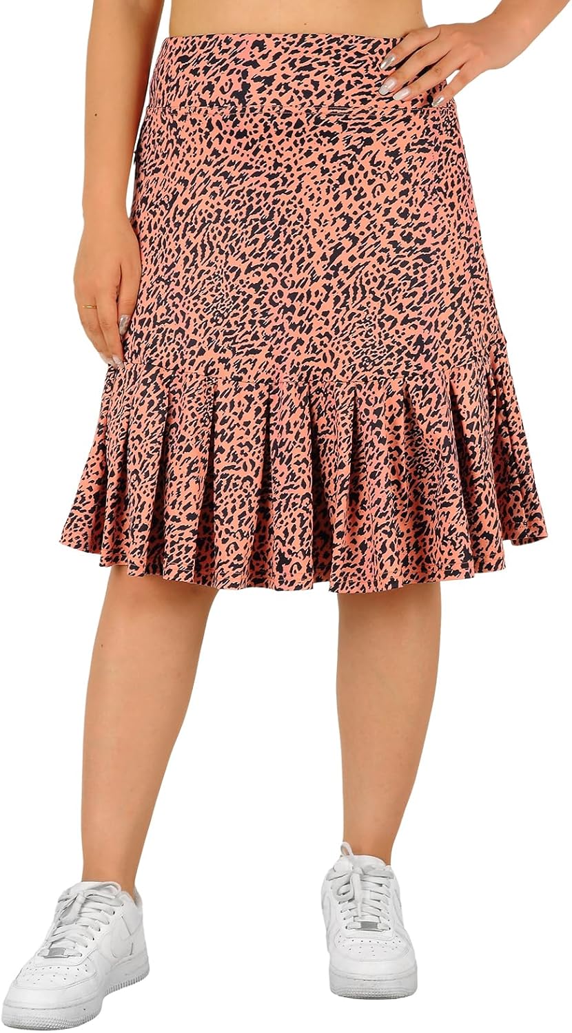 Womens Skorts, Stylish Modest Knee Length Skirts, High-Quality Athletic Midi Act...